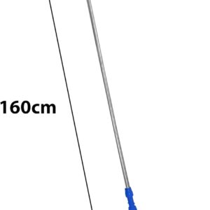 Curvaso 20L Kentucky Mop Bucket Set with Wringer System, Pole and 2 Mop Heads, Blue - Image 7